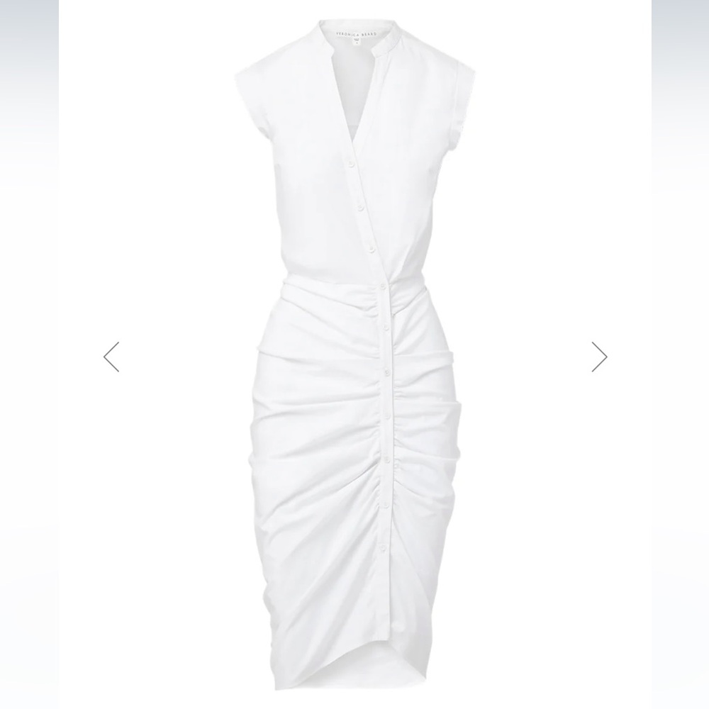 Veronica Beard Ruched Shirtdress